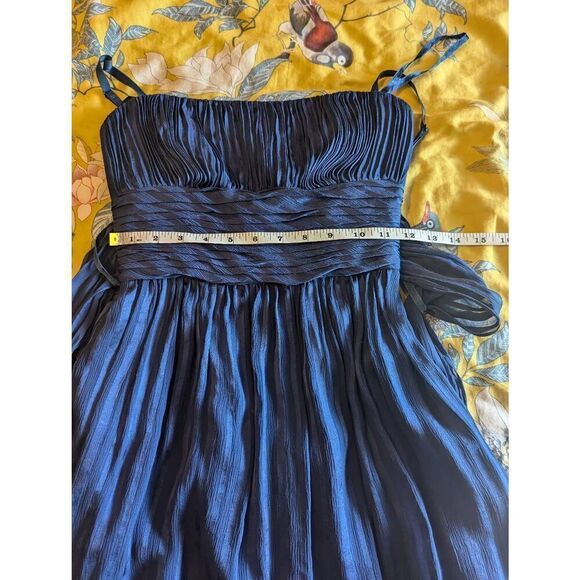 BCBGMaxazria Women’s Size 0 100% Silk Blue Formalwear Cocktail miniDress - Picture 7 of 7